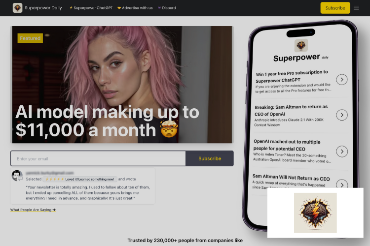 Homepage of Superpowerdaily